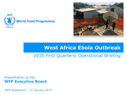 West Africa Ebola Outbreak - WFP Remote Access Secure Services