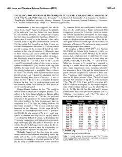 The Search for Supernovae Fingerprints in the Early Solar System