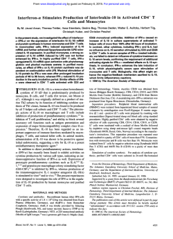 Interferon-a Stimulates Production of Interleukin-10 in