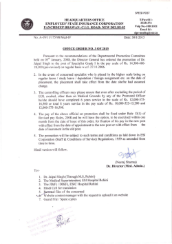 CIG ROAD: NEWDELHI-02 No. A-19/111175/98/Med-IV