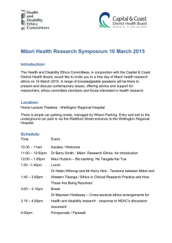 Māori Health Research Symposium flyer