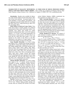 MASKELYNITE IN BASALTIC METEORITES: AN INDICATOR OF