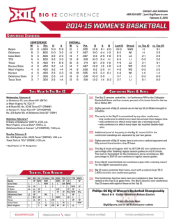 14 Week 13.indd - Big 12 Conference