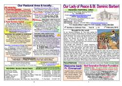 Current newsletter - Our Lady of Peace and Blessed Dominic Barberi