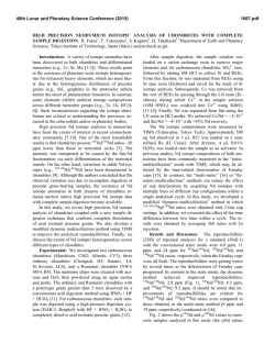 High Precision Neodymium Isotopic Analysis of Chondrites with