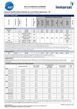 Inmarsat FleetBroadband Monthly Account Airtime