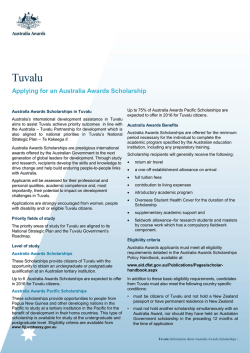 Tuvalu - Department of Foreign Affairs and Trade