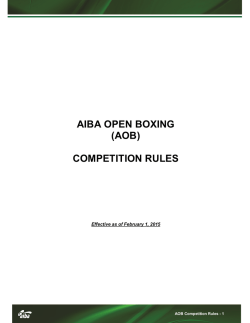 AIBA OPEN BOXING (AOB) COMPETITION RULES