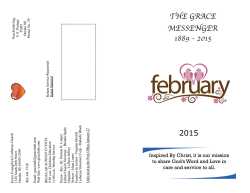 February 2015 Newsletter - Grace Evangelical Lutheran Church