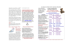 ruary 7, 2015 from 9:00am to 12:00pm at St. Agnes Pari