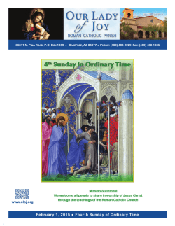 February 1, 2015 Fourth Sunday of Ordinary Time