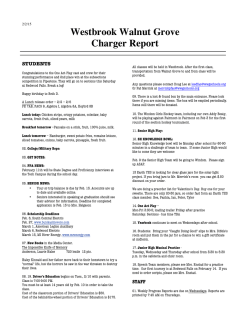 Westbrook Announcements