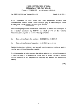 1 FOOD CORPORATION OF INDIA REGIONAL