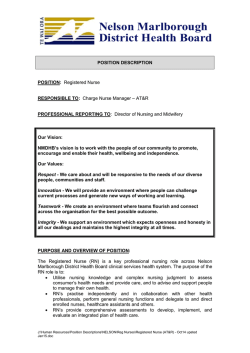 POSITION DESCRIPTION POSITION: Registered