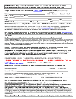 2014-2015 Membership Form