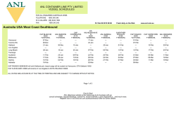 Australia USA West Coast Southbound