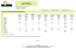 Australia USA West Coast Northbound