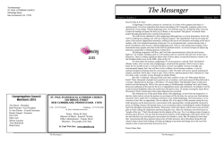 Monthly Messenger - St Pauls Lutheran Church