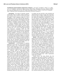 Nanodiamond Analysis Methods Compared for Consistency. J. B.