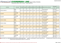Japan Sailing Schedules