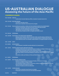 US-AUSTRALIAN DIALOGUE - UCLA International Institute