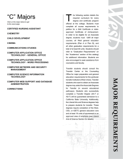 MAJOR REQ UIREMENT S &ldquo;C&rdquo; Majors
