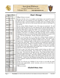 February 2015 - AGOSanJose.org