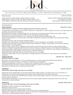 EXPERIENCE ROBYN RHODES Creative Director, Los Angeles