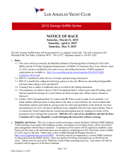 NOTICE OF RACE - Regatta Network