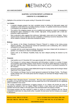 For personal use only - Australian Securities Exchange