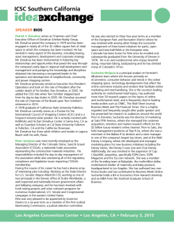 Speaker Biographies - International Council of Shopping Centers