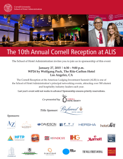 The 10th Annual Cornell Reception at ALIS