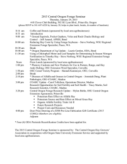2015 Central Oregon Forage Seminar