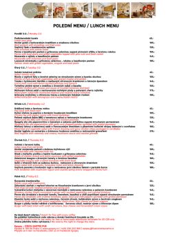 Poledn&iacute; menu v