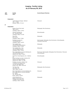 As of January 31, 2015 Imaging