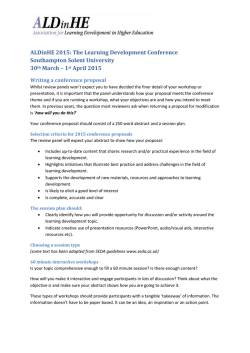 Presenter Guidelines