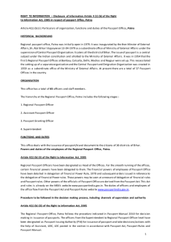 RIGHT TO INFORMATION &ndash; Disclosure of information