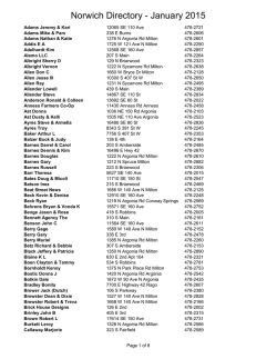 Download/Print the Norwich/Milton Directory