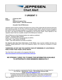 Chart Alert for Peru Take-Off Minimums