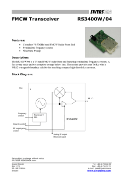 FMCW Transceiver RS3400W/04