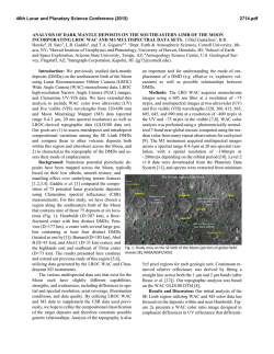 analysis of dark mantle deposits on the southeastern limb of the