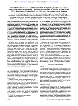 Natural Interferon-a in Combination With Melphalan
