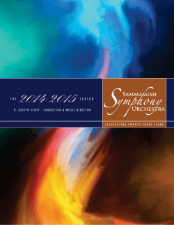 View Print Program - Sammamish Symphony Orchestra