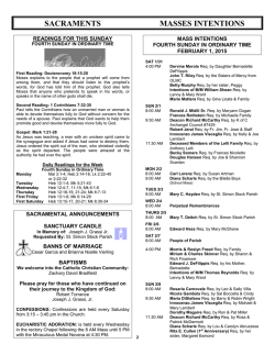 02/01 - St. Simon Stock Parish