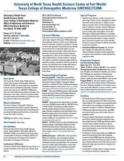 UNTHSC/TCOM - American Association of Colleges of Osteopathic