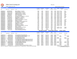 Price List - Malta Stock Exchange