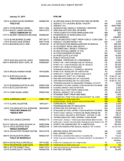 ECSO JAIL DIVISION DAILY INMATE REPORT