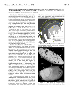 PRESERVATION OF DETRITAL SHOCKED MINERALS IN DEEP