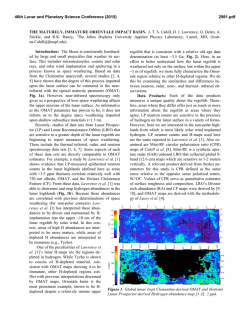 THE MATURELY, IMMATURE ORIENTALE IMPACT BASIN. J. T. S.