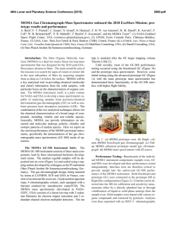 MOMA Gas Chromatograph-Mass Spectrometer onboard the 2018